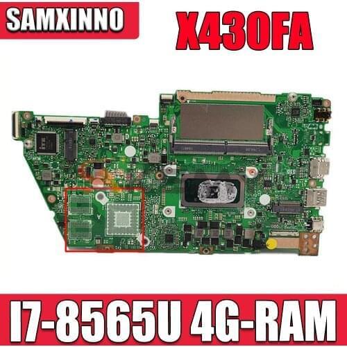 X430FA Mainboard For ASUS X430FA X430F A430F S4300F Laptop motherboard Motherboard W/ I7-8565U 4G-RAM