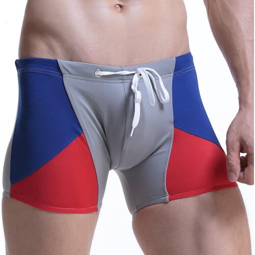 Brand Sexy Men Swimwear Mens Swimsuits Surf Board Beach Wear shorts Man Swimming Trunks Boxer Shorts Swim Suits Gay Pouch