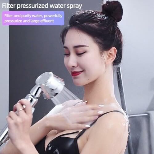 Pressurized Shower Head High Pressure Water Saving Perforated Free Bracket Hose Adjustable Bathroom Accessories Shower Set