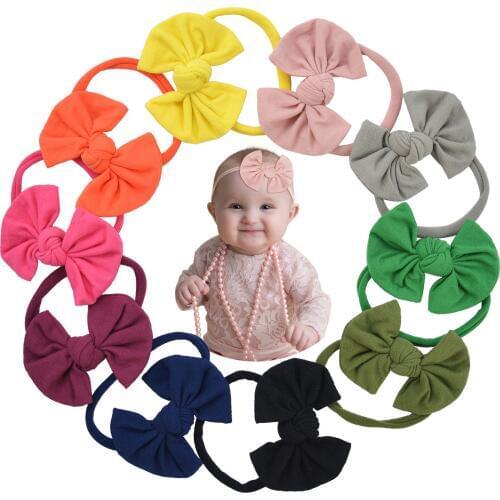 Bulk 2019 new Baby hair bow Headband Nylon Baby Headbands Hair Band Headbands for children newborn toddler Headwear 60pc/lot