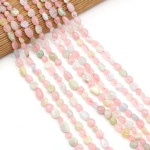 New Natural Stone Beaded Morgan Stone Loose Beaded for Women Making DIY Jewerly Necklace Bracelet Accessories Size 6-8mm