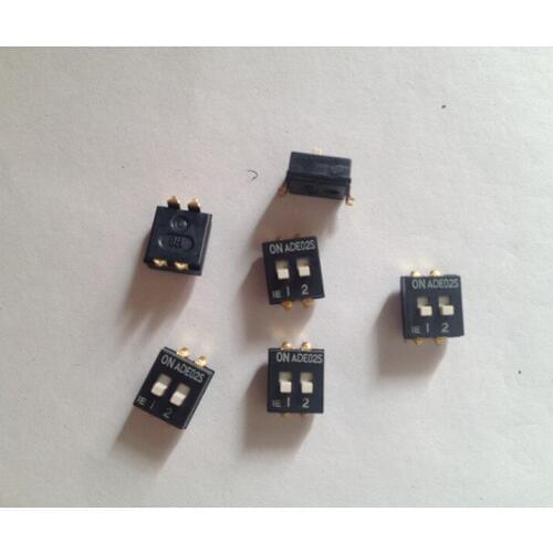 Original new 100% dial switch ADE02S 2 bit 2P SMD spacing 2.54MM