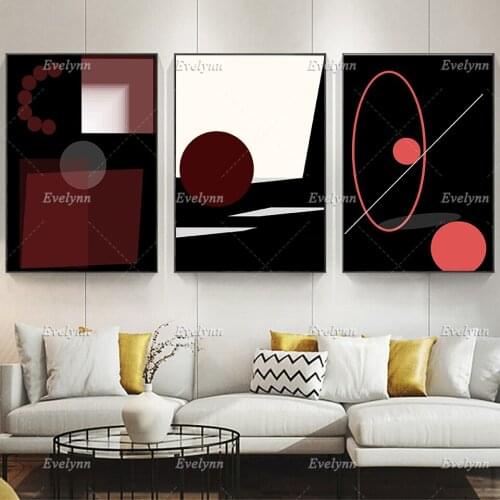 Bauhaus Poster, Trendy Wall Art Prints, Geometric Art Home Decor Canvas Modern Living Room Decoration Unique Gift