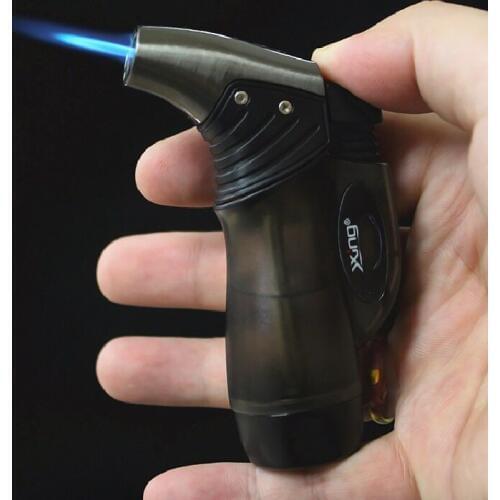 Hot Compact Butane Jet Lighter Turbo Torch Lighter Fire Windproof Spray Gun Metal Lighter 1300 C NO GAS Cigarette Accessories