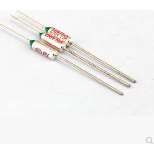 100PCS Temperature fuse 185 degrees Celsius 250V 10A, metal shell
