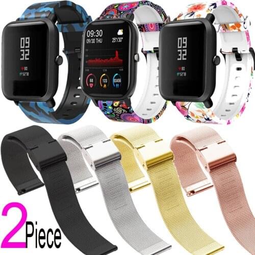 Silicone Strap 20mm For Xiaomi Huami Amazfit GTS 2 Mini/Bip U Pro/S/GTS2 2e/Bracelet Strap Milanese Wristband Smart Watch Band