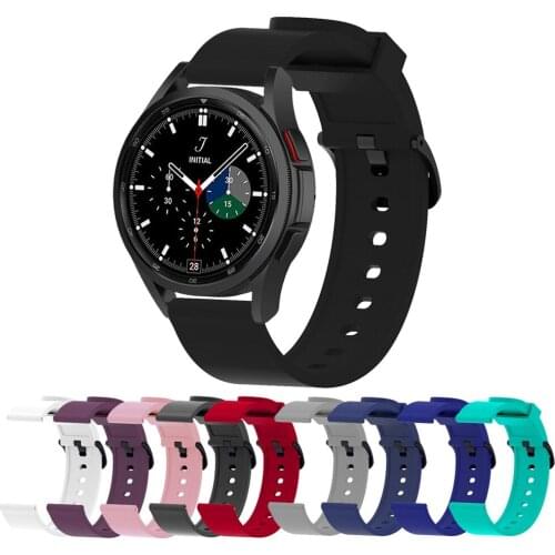 20mm Smart Watch Replacement Strap For Samsung Galaxy Watch 4 40mm 44mm/4 Classic 42mm 46mm Silicone Sport Bracelet Watchband