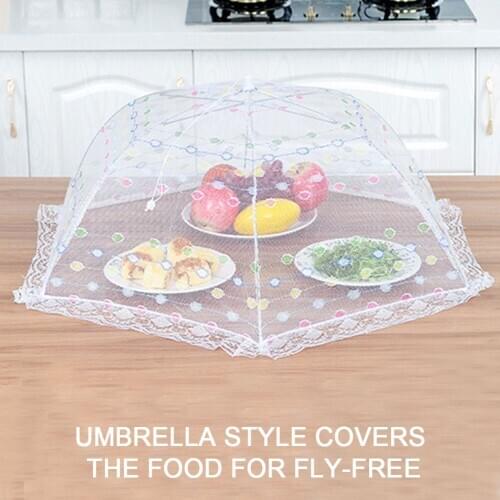 Mesh Food Cover Mesh Food Tent Umbrella Reusable Food Protector Cover for Home, Picnic, Camping