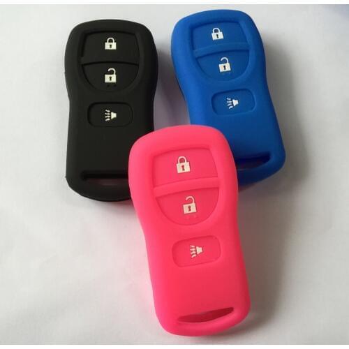 Silicone key cover for Nissan Armada Frontier Murano Pathfinder Titan Quest Xterra 3 button remote fob