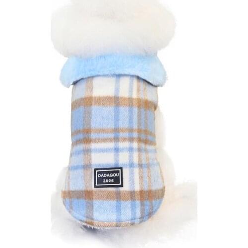 Warm Puppy Outfit Chihuahua Bulldog Pet Clothing Winter Dog Coat Jacket Fur Collar Pet Clothes For Small Medium Dogs Costume