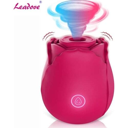 Rose Flower Sucking Vibrator Clit Sucker Vaginal Clitoral Stimulate Erotic Sex Toy For Adult Masturbator Nipple for Women TD0339