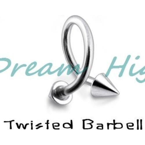 Twisted Barbell Nose Piercing Wholesale 316L Surgical steel Lip Ring earring body Jewelry 100% Guaranteed Promotional Product