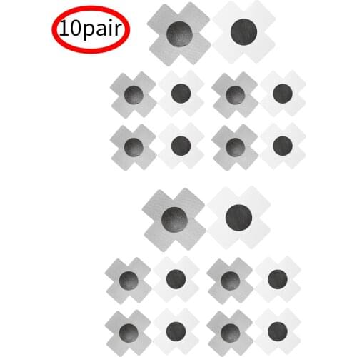 10 Pairs Women Nipple Covers Kit Disposable Bra Nipple Stickers Adhesive Breathable Bra Breast Pasties for Dress Sports Clothing