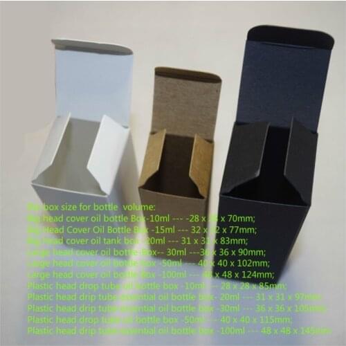 Free Shipping 100pcs/lot Kraft Paper Packaging Boxes For 10ml 15ml 20ml Oil Dropper Bottles DIY Flat Lipstick Perfume Tubes