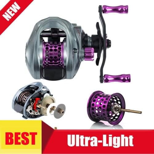 2021 Power Wind PW100 Fishing Baitcast Reel Ultra-Light Carbon Micro-Throwing Baitcasting Reel Lightweight Casting Reels