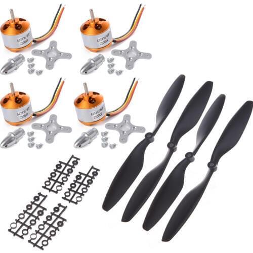 4set XXD A2212/13T 2200KV 1000KV Brushless Motor + 4 x 1045 10*4.5 Propellers (2 pair) for RC F450 F550 MWC Multicopter
