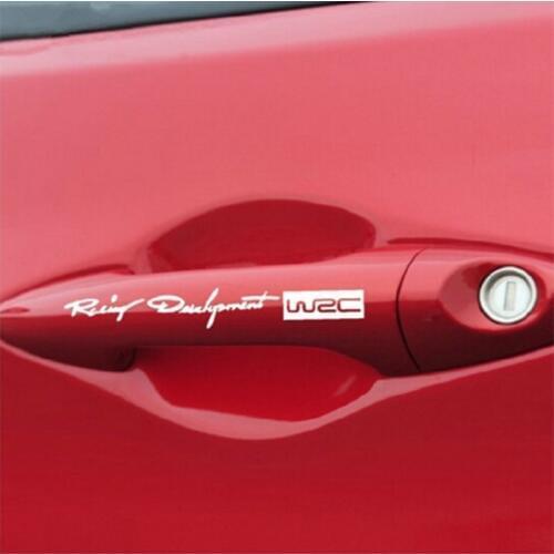 4 x Car-styling WRC Car Door Handle Stickers Decal for Suzuki SX4 SWIFT Alto Liane Grand Vitara Jimny S-Cross