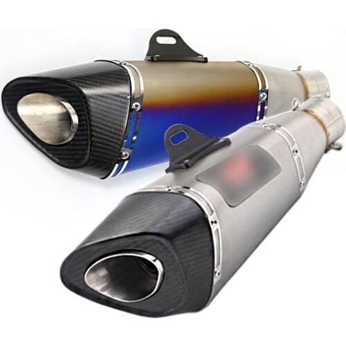 60mm inlet Universal Motorcycle Exhaust Muffler carbon fiber Pipe db killer For R11 S1000RR CBR1000RR CBR 600 f4i sport