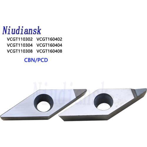 VCGT110302 VCGT110304 VCGT110308 VCGT160404 VCGT160408 CBN PCD Diamond Inserts Internal Turning tool CNC Lathe Cutter Tool Blade