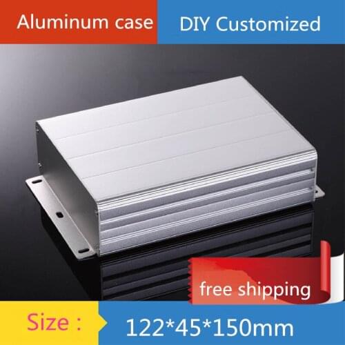 AMP Case 122*45*150mm Mini Aluminum Amplifier Chassis Audio Decoder/Instrumentation/mobile Power Case AMP Enclosure case DIY Box