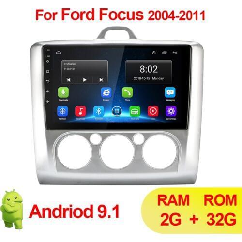 2 Din Android 9.1 Car Radio Multimedia MP5 Player For Ford Focus EXI MT 2 3 Mk2 2004 2005 2006 2007 2008 2009-2011 Autoradio GPS