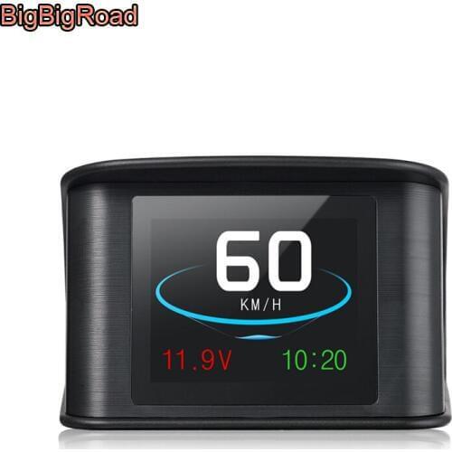 BigBigRoad Car Hud OBDII 2 Windscreen Projector Head Up Display For Ford EcoSport Escort Explorer Taurus Transit Kuga Escape