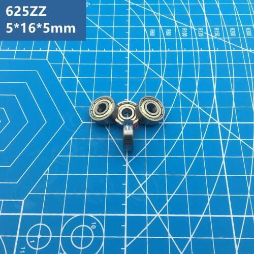 Free Shipping high quality 10pcs double sealed steel Miniature deep groove ball bearing 625ZZ 5*16*5 mm for 3d printer 625 Z 625