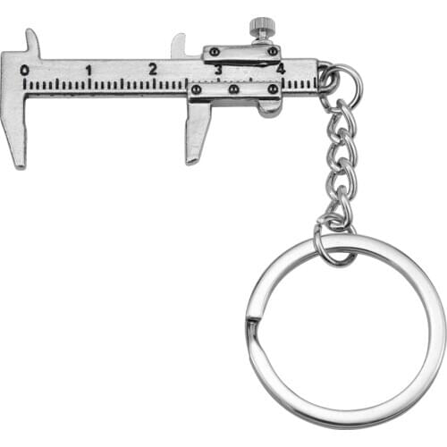 Vernier Caliper Car Keychain for Car Styling Automobile Accessories Car Key Chain Motorcycle Turbo Keychain Decor Key Ring