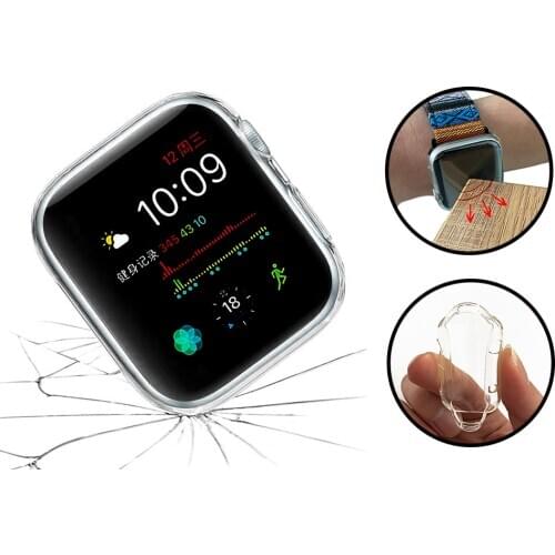 Watch Cover Case For Apple Watch Series 5 4 3 2 1 Band Case 42mm 38m 40mm 44mm Slim TPU Watch Case Protector For iWatch 4 44mm