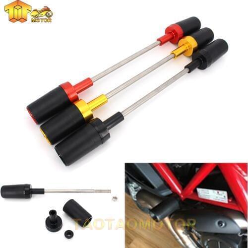CK CATTLE KING Motorcycle Anti falling ball For Ducati Monster Big Devil 696 796 795 1100 Frame Sliders Crash Protector pad