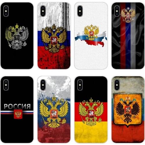 Russia Flag coat of arms Accessories Phone Cases Covers For Samsung Galaxy Note 8 9 10 20 S7 Edge S8 S9 S10E S20 Lite Plus Ultra