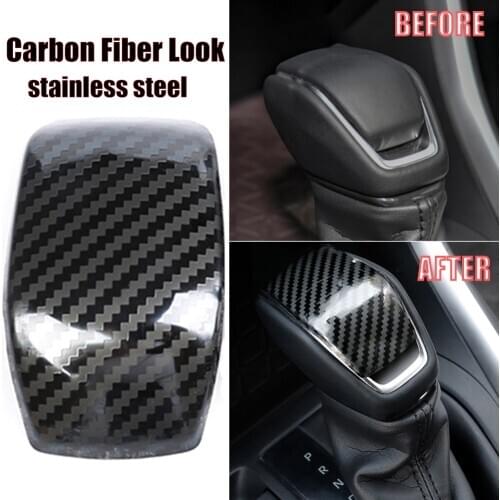 Car Gear Shift Knob Head Cover Cap Trim Stainless Steel For 2019 2020 Toyota RAV4 Seat Gear Head Cap Slice Car Accessories