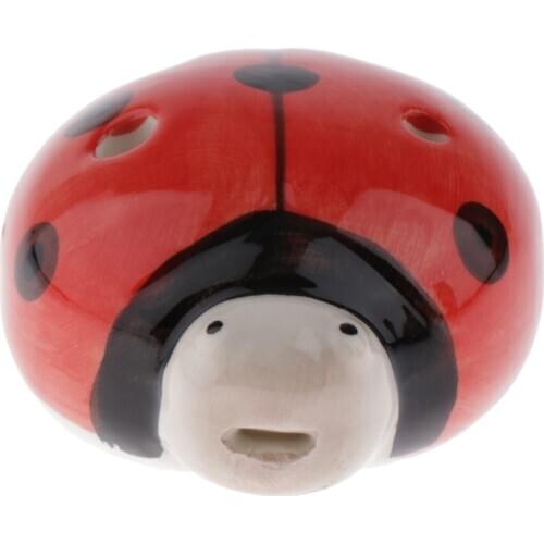 Exquisite Ceramic Glaze 6 Holes Alto Ocarina Instrument Necklace Cute Handicraft Gift Souvenir