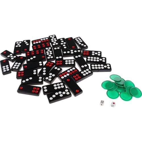 Portable Chinese Antique Pai Gow Paigow Tiles in Wooden Box for Party Casinos Player