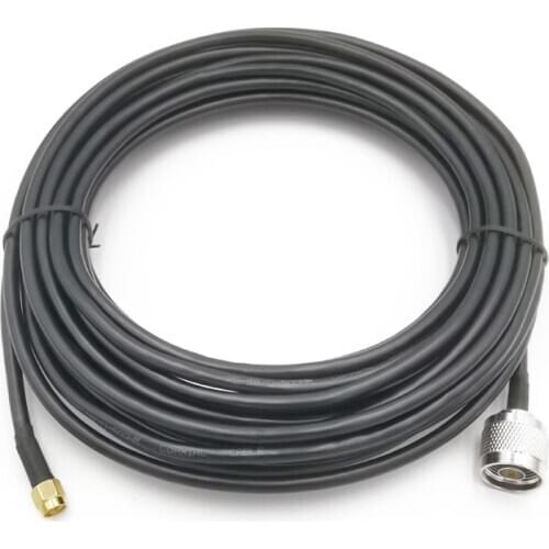 RG58 Coaxial Cable 50ohm 1/5/10/15/20/25m cable, with N Male to SMA Male Low Loss, Used for Mobile Signal Repeater Antenna