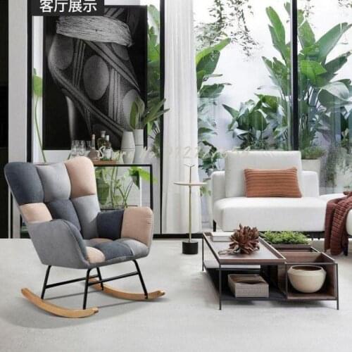 Lazy sofa balcony leisure rocking chair nordic small apartment living room single sofa bedroom room back chair net red