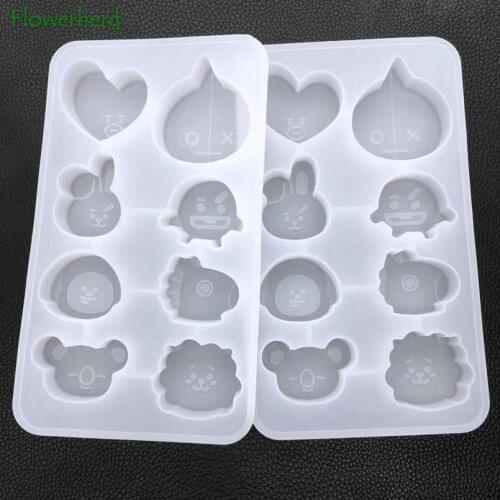 Cartoon Kpop Silicone Mold for Resin Molds Handmade Soap Keychain Mould Forms for Baking Fondant Candies Molds Plaster Clay