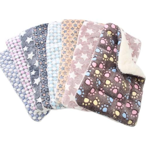 6Size Soft Flannel Pet Mat Bed Winter Thicken Warm Cat Dog Blanket Puppy Sleeping Cover Towel Cushion For Small Medium Large Dog