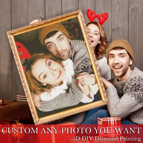 5D DIY Photo Custom Own Diamond Painting Cross Stitch Kit Full Square Diamond Embroidery Mosaic Art Picture of Rhinestones Gift