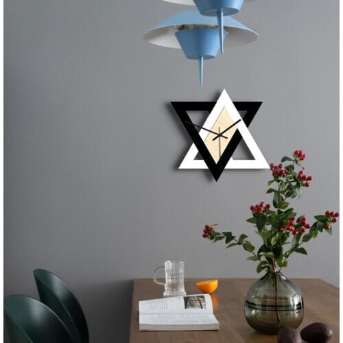 Wall Clock New Nordic Personality Black and White Simple Wall Clocks Vintage Mute Minimalist Decorative Clock Home Hanging