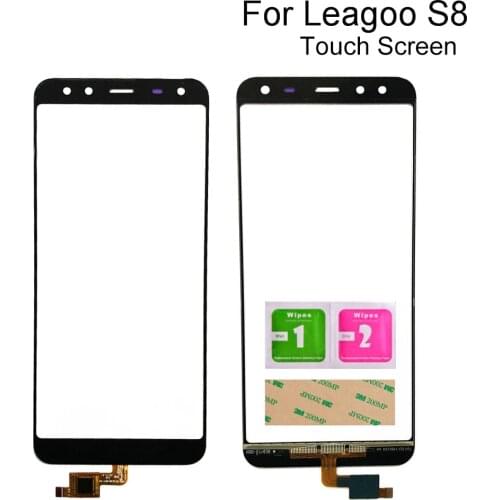 Mobile Touch Screen Panel For LEAGOO S8 100% Guarantee Front Glass Panel Touch Screen Glass Tools 3M Glue
