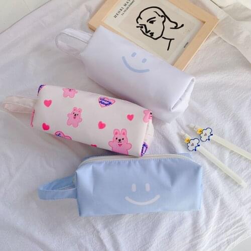 Fresh Style Pencil Bag Pencil Cases Cute Simple Pen Bag Storage Bags School Supplies Lovely Stationery Wholesale