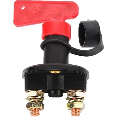 12V Car Battery Switch Power Isolator Cut Off Kill Switch with Key Isolater For Marine ATV Truck Boat Car Disconnect bateria