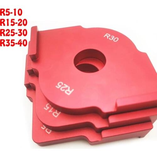 Woodworking Trimming Radius Quick-Jig Router Templates Aluminium Alloy Radius Corners R5 R10 R15 R20 R25 R30 R35 R40 T10 T25