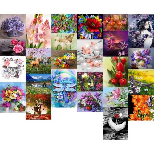 Feather Flower Rosecross stitch kit people 18ct 14ct 11ct count print canvas stitches embroidery DIY handmade needlework