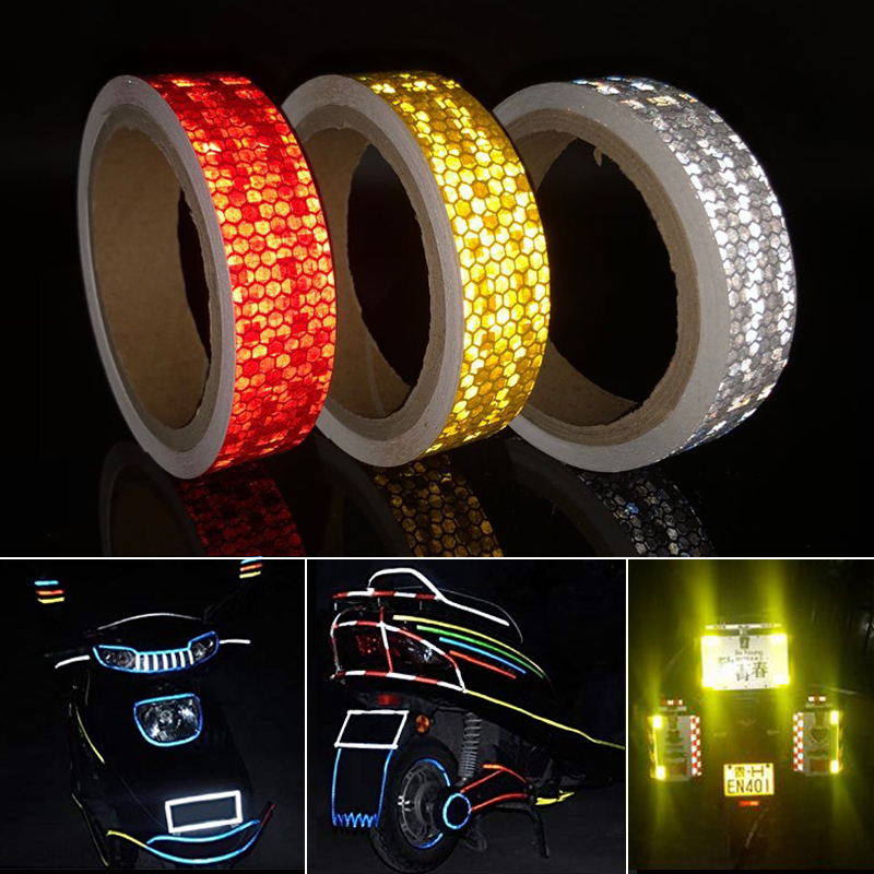 PET Reflective Tape MTB Bike Bicycle Cycling MTB Reflective Stickers Adhesive Tape Bike Stickers Bicycle Accessories