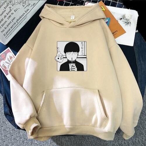 Japanese Anime Mob Psycho 100 Hoodies Manga Graphic Printed Hoody 2021 New Women Men Fashion Sweatshirt Hip Hop Female Pullovers