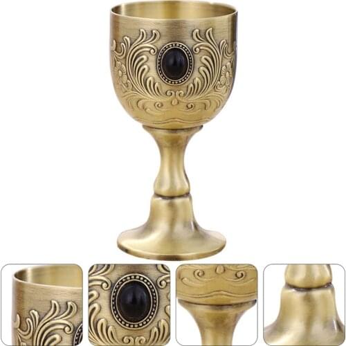 Retro Cup Party Red Chalice Vintage Champagne Cup Chic Metal Cup