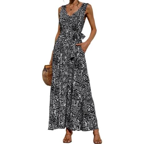 Women Sleeve A-Line Maxi Dress 2021 Summer V Neck Button Split Long Dress Elegant Gorgeous Floral Print Party Dress
