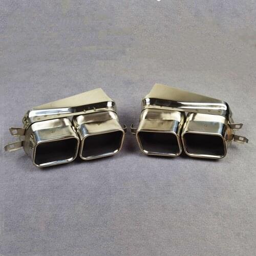 1 Pair 2008-2015 Car Styling Muffler Pipe Tailpipe For BMW 7 Series F01 F02 F30 F40 Upgrade 760 304 Stainless Steel Exhaust Tip